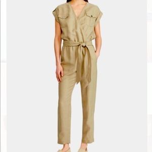 Ralph Lauren olive linen utility jumpsuit NWT
